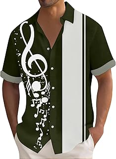 Chemise Homme Manches Courtes Décontractée Été Leger Plage Chemises Bouton Chemisette Classique Hawaienne Blouse