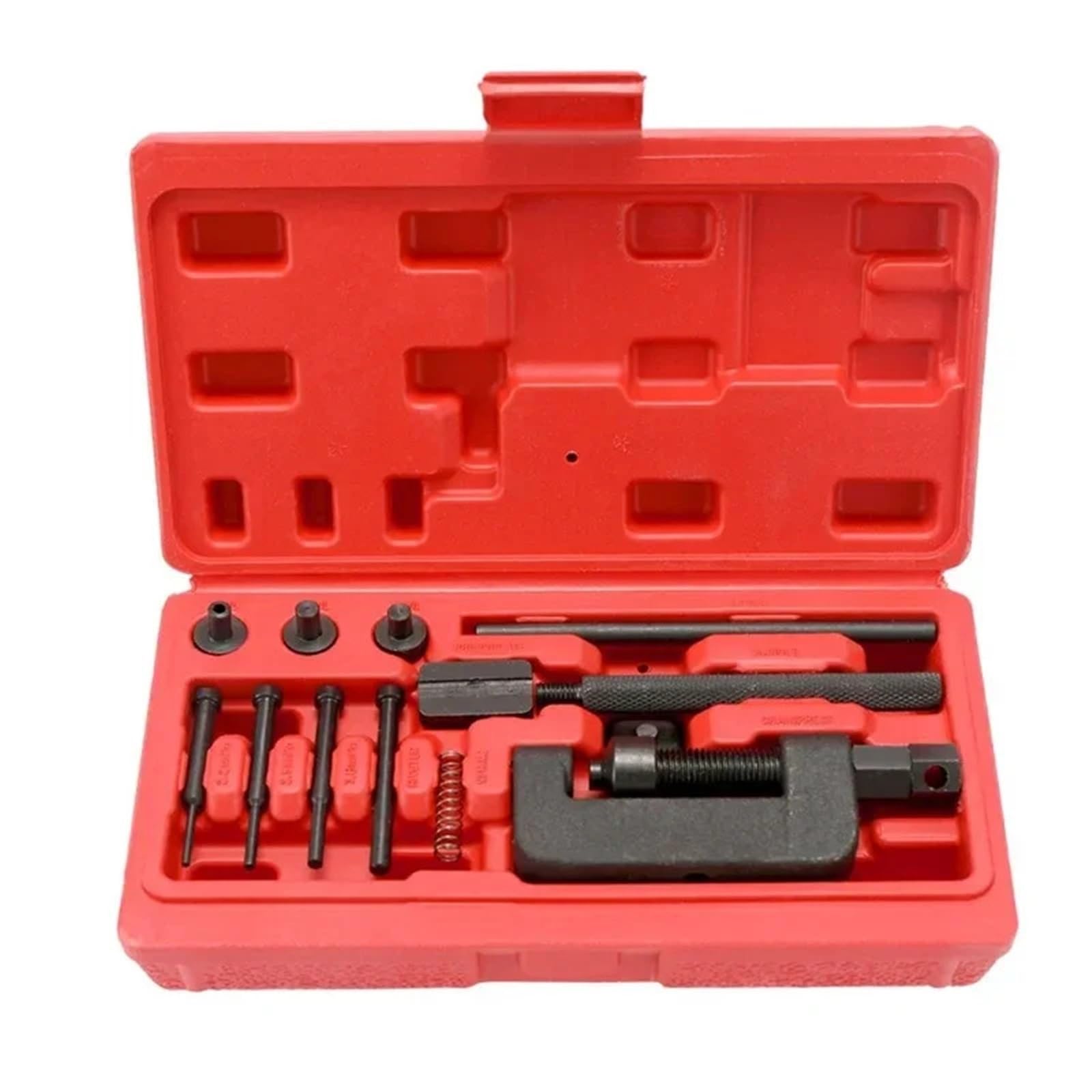 AWEDKKFI Estrattore volano Estrattore volano Motore Kit di Riparazione Catena per motociclette per carichi Pesanti da 13 Pezzi - Set di Strumenti per Rompere la Catena e rivettatura‌