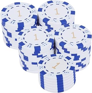 BCOATH 50 Pçs Fichas Redondas Moedas Piratas Crianças Mini Brinquedos Conjunto De Argila Fichas De Pôquer De Argila Fichas De Contagem Transparentes Fichas De Jogo De Bingo Moedas De