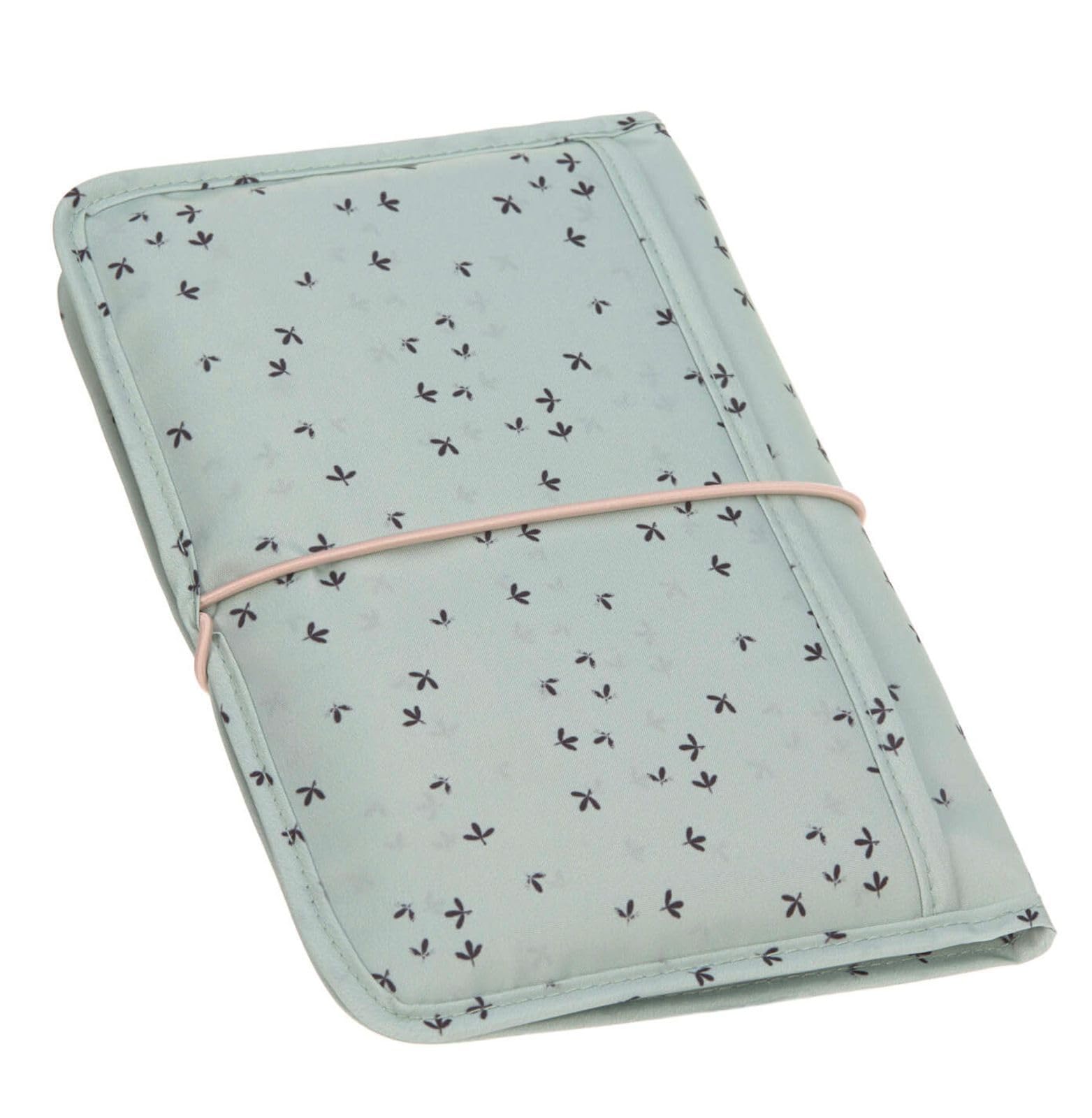 LÄSSIG Borsa per pannolini con fasciatoio e scomparto salviette Cambiare Pouch Floral Mint