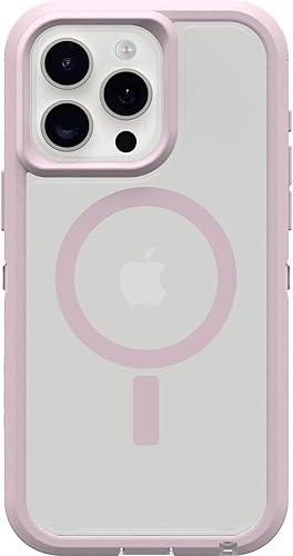 OtterBox Funda transparente para iPhone 15 Pro MAX (solamente) Defender Series XT - Mountain Frost (transparente), sin pantalla, resistente, se