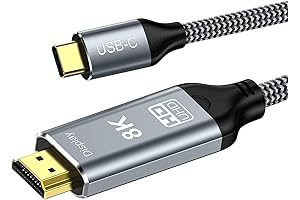 8K USB C to HDMI 2.1 Cable 10Ft for Macs and More