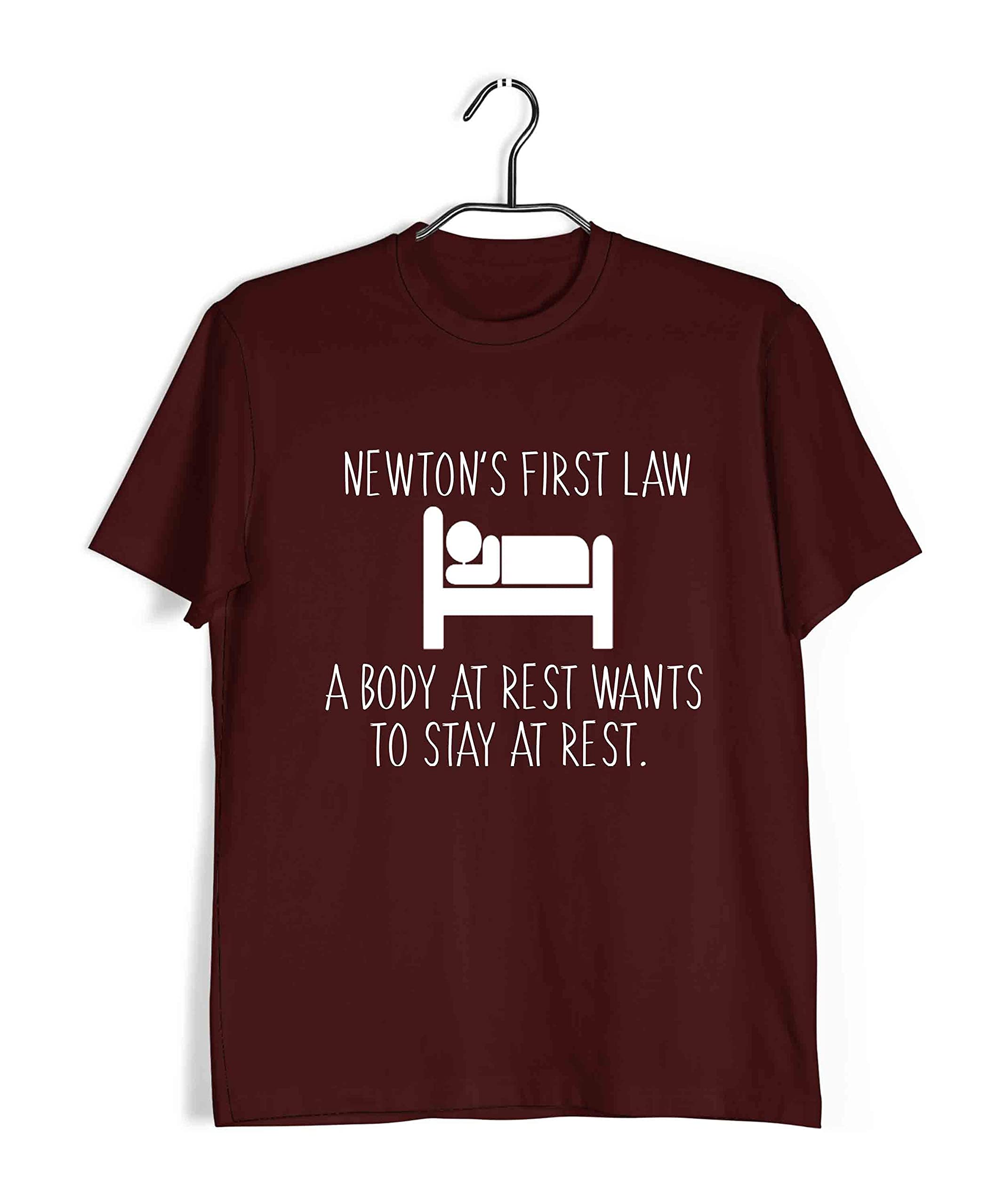 AaramkhorEngineering T-Shirt for Men | Physics | Newton's First Law | Science | Nerd | Regular Fit for Men Sizes S to 4XL|