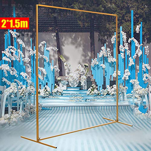 Arco da matrimonio dorato, 2 m x 1,5 m, ghirlanda