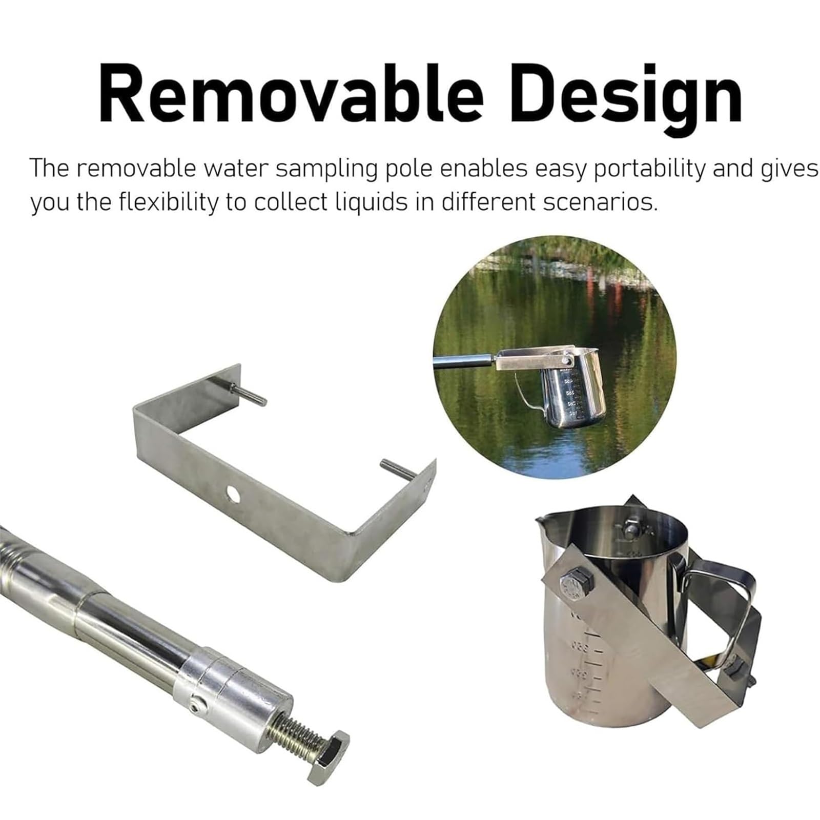 Campionatore telescopico dell'acqua, siviera di campionamento dell'acciaio inossidabile con il becher del pendolo per uso industriale