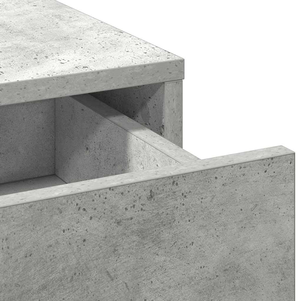 vidaXL Tavolo da Trucco Grigio 78.5 x 41 x 135 cm Legno Multistrato, Toeletta da Camera, Moderna, con Ampio Spazio, Mobile ergonomico, Tavolo Decorativo, Organizer, Specchio LED