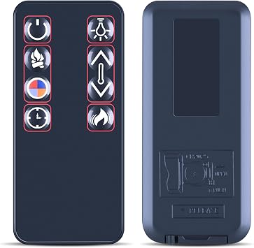 New Replacement Remote Control Compatible with Real Flame Vivid Flame Electric Fireplace Firebox 4199 5950 13051E 13051E-WSTC 4020E 4020E-BNE 4020E-DW 4020E-BLK 7760E 7760E-W 5010E 5010E-W 5010E-GRY
