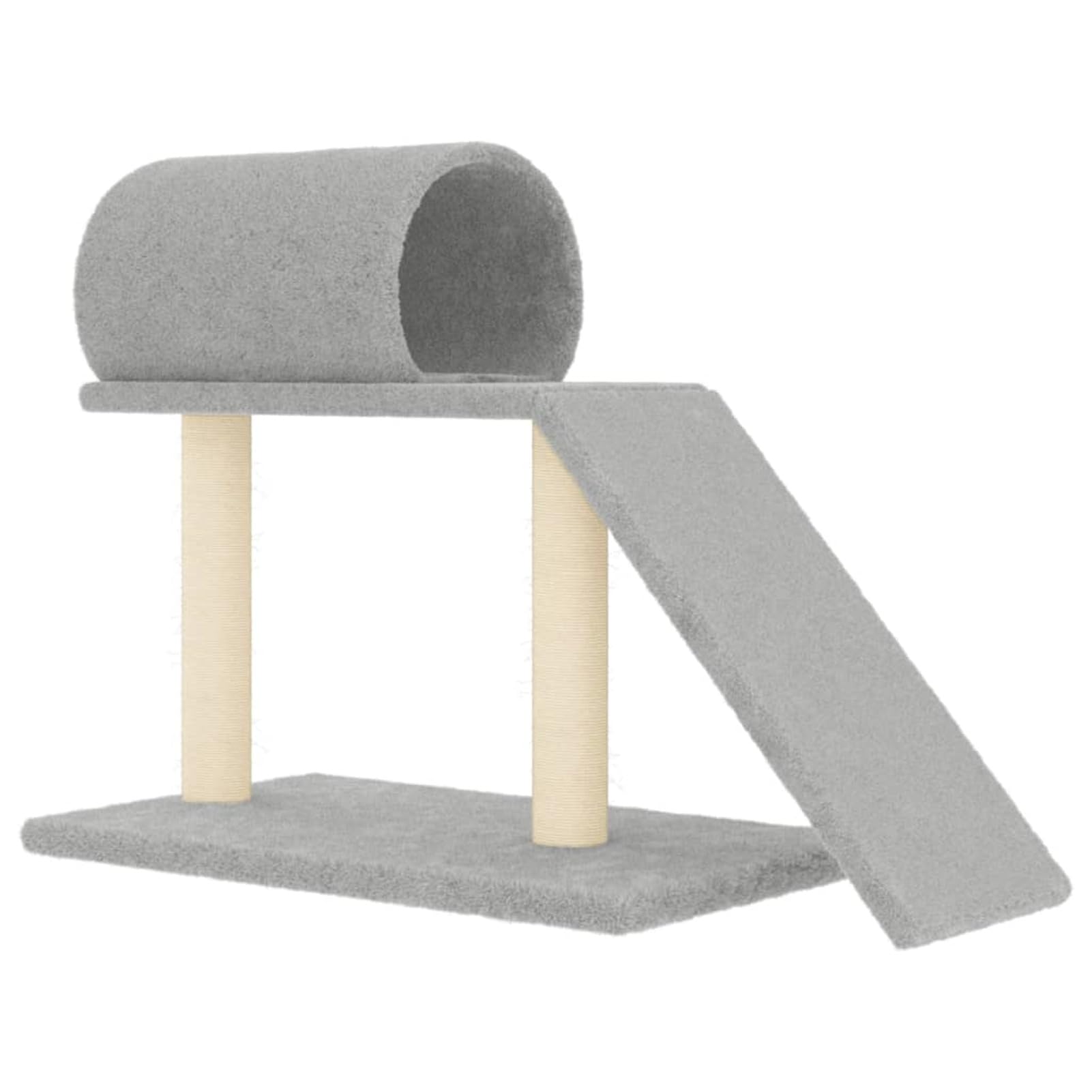 Rascador para gatos con túnel y Escalera Gris Claro 55,5 cm, JUDYY Rascador Gato, Arbol Rascador para Gatos, Gatos Accesorios, Torre Gatos, Arranhador para Gatos, Casa para Gatos