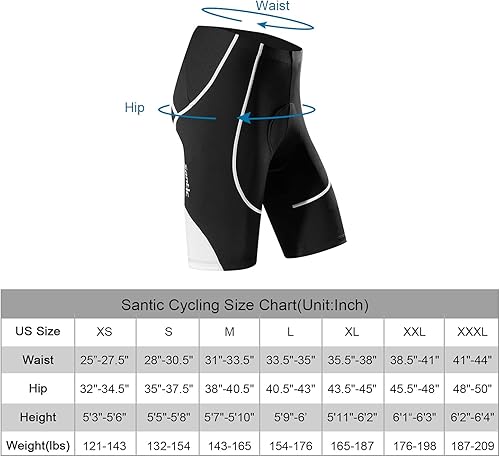 Miniatura 3 de Santic Pantalones cortos de ciclismo acolchados para hombre pantalones de equitación ropa de ciclismo mallas de ciclismo