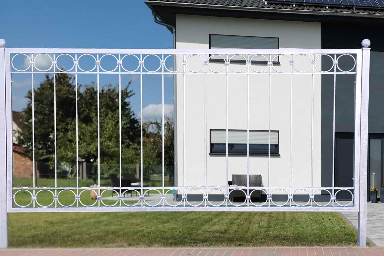 Metallzaun Schmiedeeisen Gartenzaun Zaun Zäune Anello-Z100/200 Feuer verzinkt Zaunelement