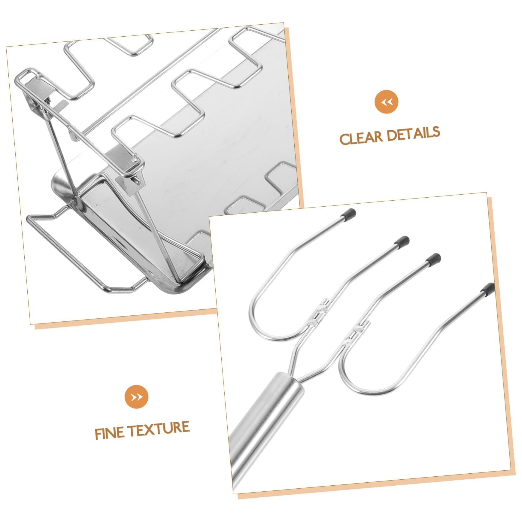 ifundom Acciaio Inox Per Barbecue All Aperto Forchette Per Utensile Per Barbecue Adatto Per Arrostire Pollo Cosce Tacchino Per Feste Campeggio e Giardino