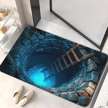 2026 New Optical Illusion Rug Hole, 3D Carpet Bottomless Hole Optical Illusion Area Rug, Vortex Illusions Door Mat, Rugs That Looks Like A Holes