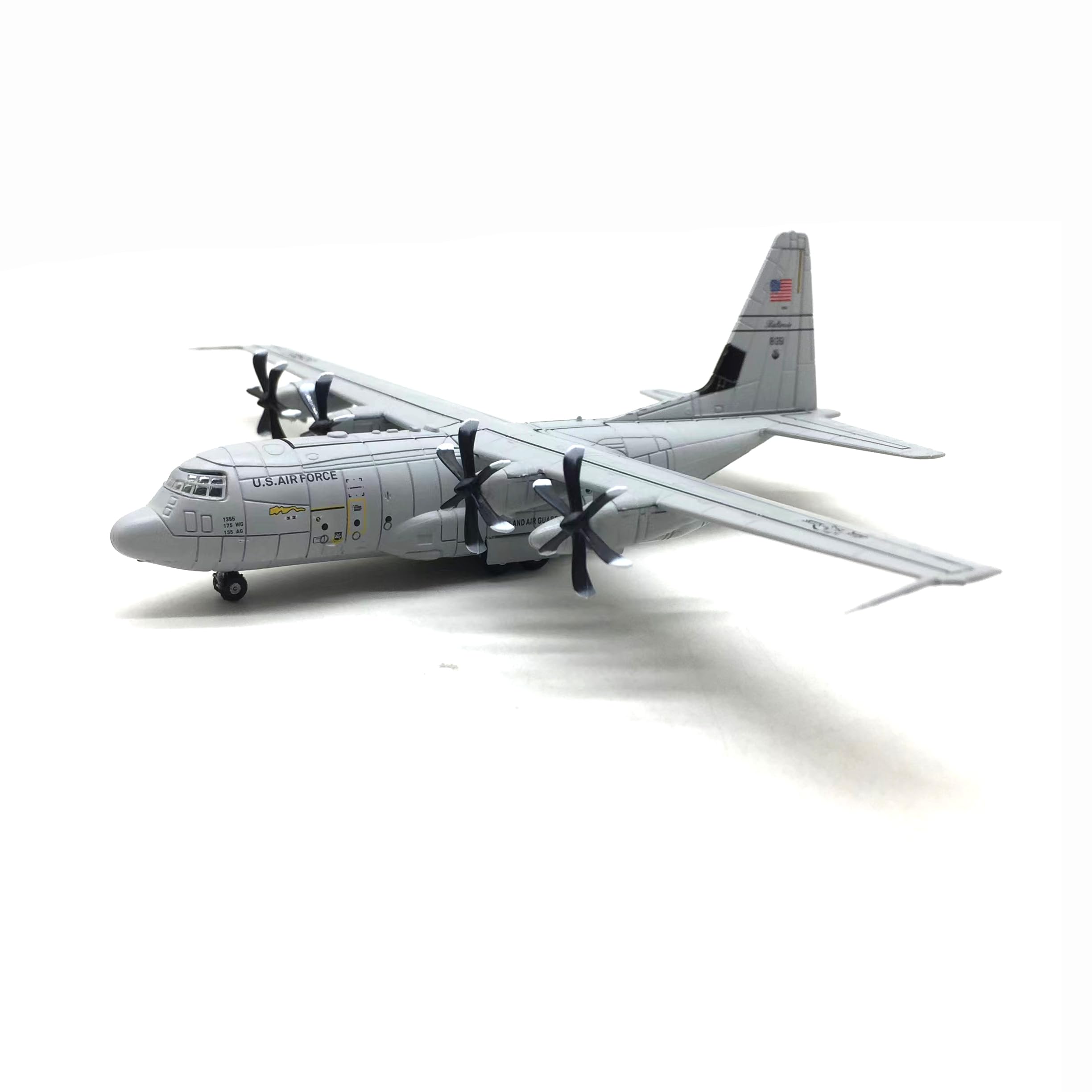 Enatuhter 1/200 US Air Force C-130J Model Super Hercules Transport Aircraft Model Fighter Jet Model Plane Diecast Military Airplanes Model for Adults - Image 4