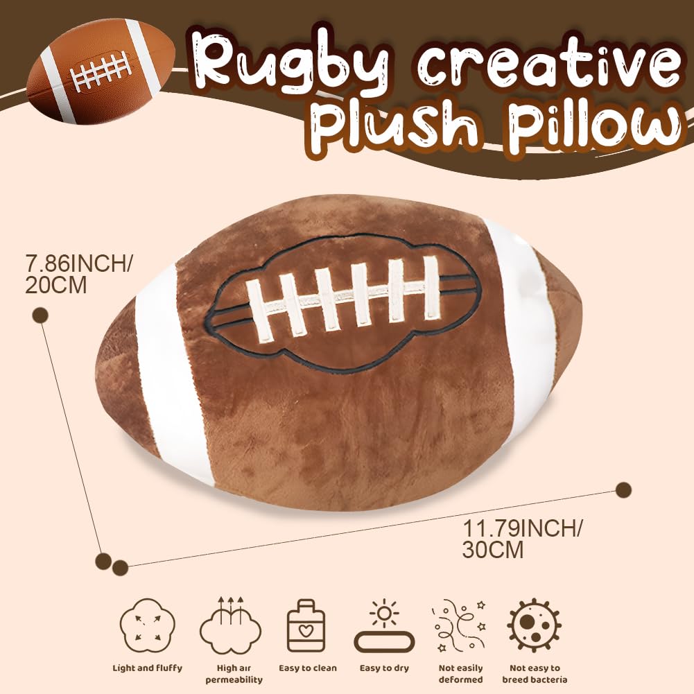 HTGWCG American Football Plushkissen, Indoor Football, National Footballs League geformtes Kissen - Image 4