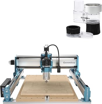 Genmitsu CNC Machine 4040-PRO MAX+ CNC ABS Dust Shoe, 3 Axis Engraving Machine with 710W Trimmer for Wood Metal Acrylic Cutting Milling