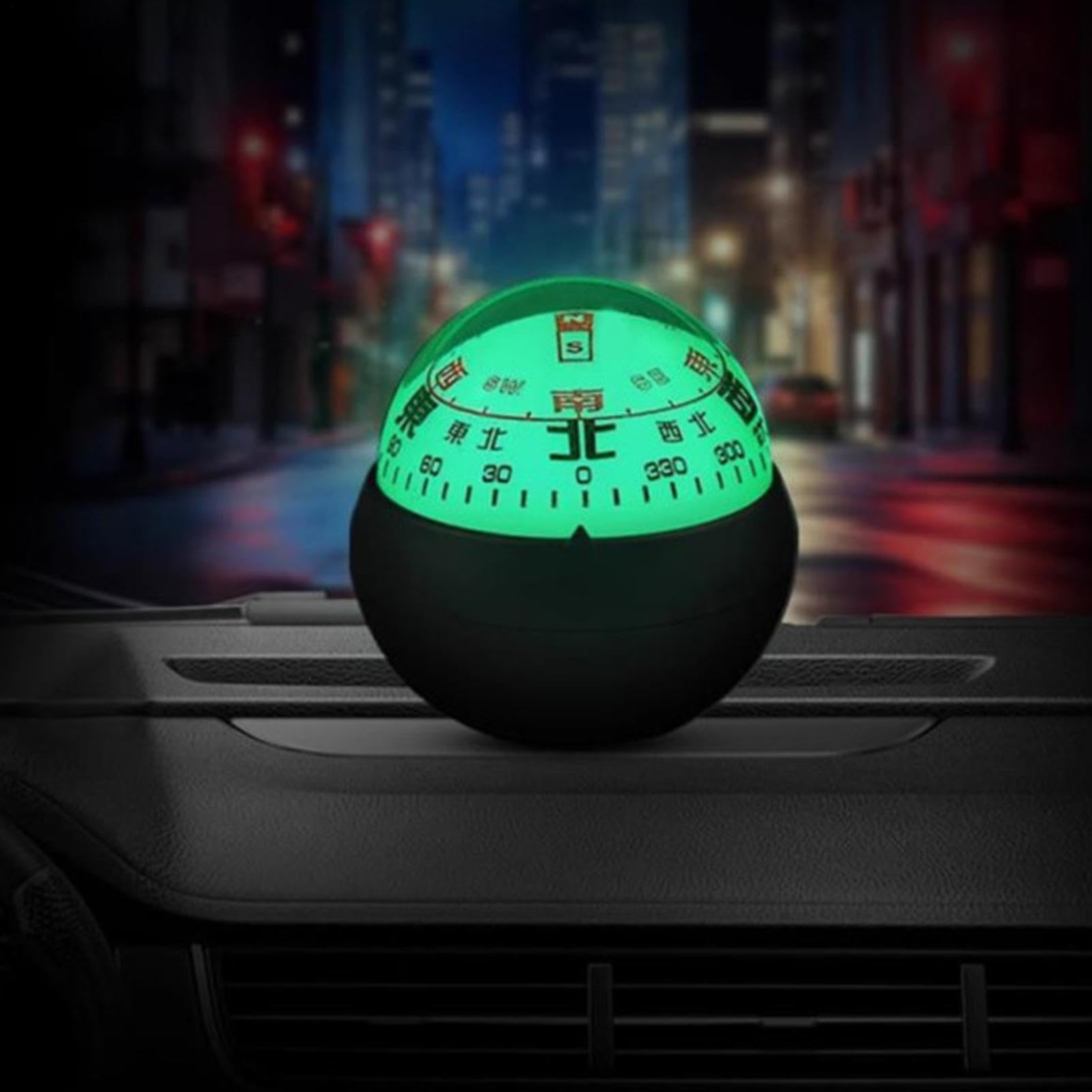 Brújula De Salpicadero para Coche Diseño Luminoso De Doble | Bola Guía De Dirección Para Navegación Para Coches Barcos Navegación Exterior Senderismo Orientación Encontrar