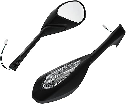 Miniatura 2 de Green-L Espejos laterales retrovisores negros con señal de giro LED para Ducati Panigale V4 2018-2021