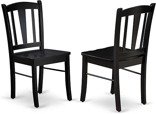 Miniatura 10 de East West Furniture DLC-MAH-W Dublin - Sillas de comedor de madera maciza, con respaldo de listones, juego de 2, caoba