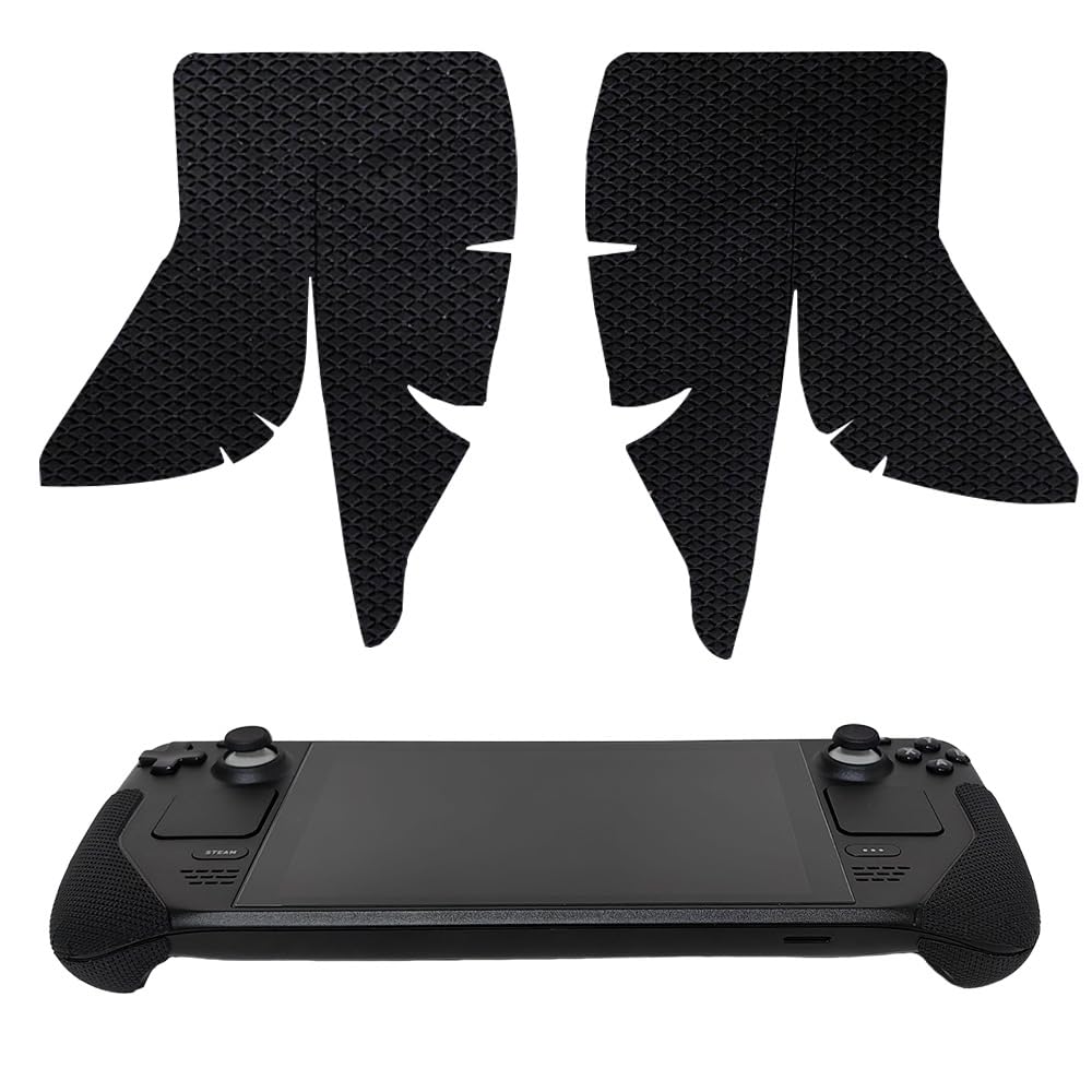 DRAGON SLAY Stick-On Hand Grip Pads for Valve Steam Deck – Anti Slip – Pack of Two (Black)