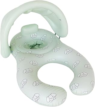 Parent Kid Inflatable Pool Float with Adorable Puppy Design Thickened Double Air Chambers for Water Play and Bonding Double Swim Float for Kids
