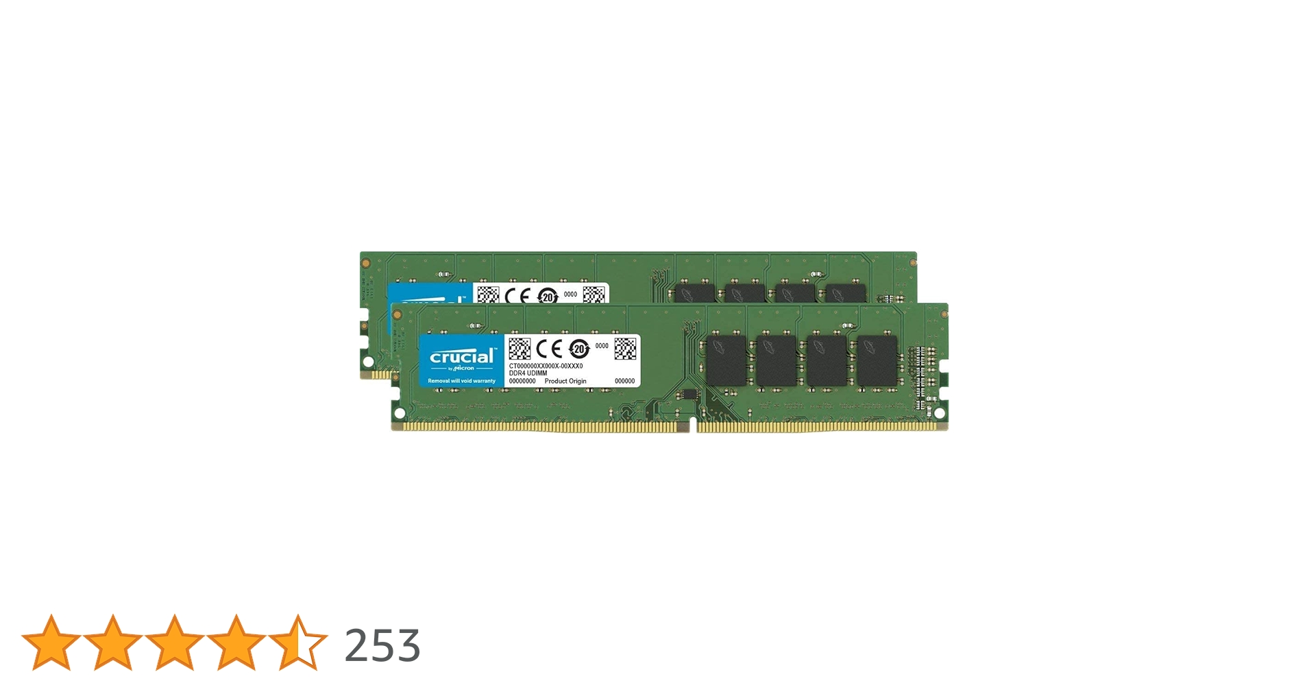 Crucial 32GB Kit (16GBx2) DDR4 3200 MT/s (PC4-25600) CL22 DR x8 Unbuffered DIMM 288-Pin Memory - CT2K16G4DFD832A Crucial 32GB Kit (16GBx2) DDR4 3200 MT/s (PC4-25600) CL22 DR x8 Unbuffered DIMM 288-Pin Memory - CT2K16G4DFD832A