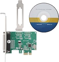 ASHATA PCI Express Parallel Adapter Card,Parallel Port DB25 LPT Printer to PCI-E Express Card Converter Adapter,PCI Express to DB25 LPT Printer Converter Adapter Controller for Desktop
