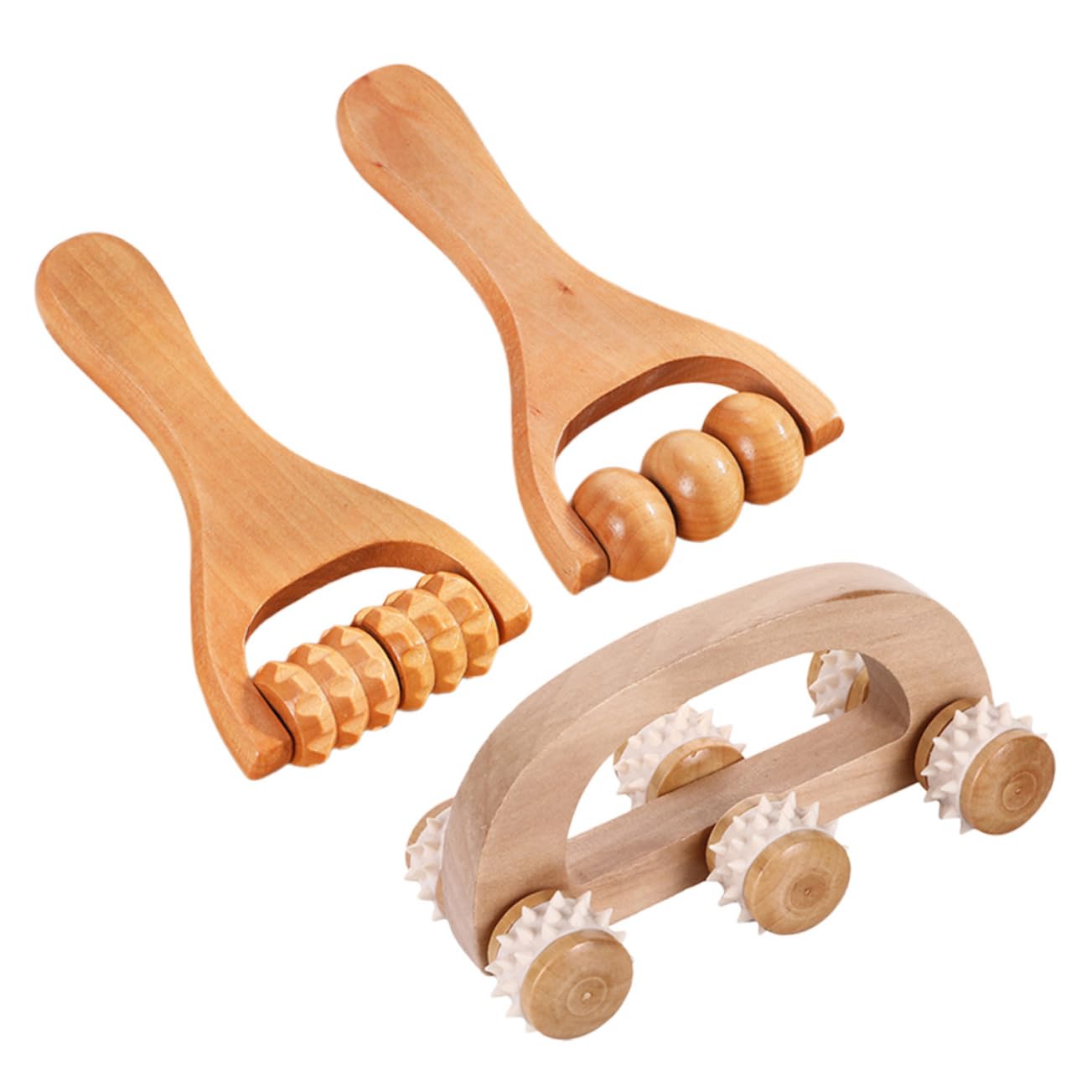 3 Series Conjunto De Masajeador Rodillo De Masaje Músculo Traje Masajeador De Pies Massage Roller Masajeadores Faciales Herramienta De Masaje De Mano Masajeador De Palma 3 Piezas*3