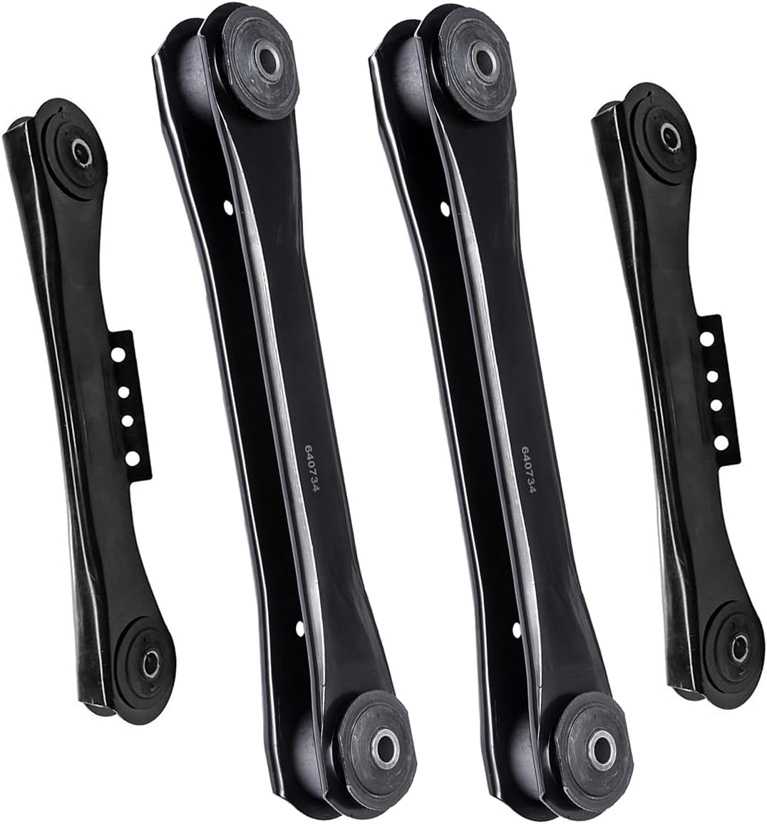 4Pcs Suspension Kits AUQDD K620246 x2 K640734 x2 Rear Control Arm (For Spring:Coil Only) Compatible With 1997 98 99 00 01 02 03 04 05 2006 Jeep Wrangler TJ