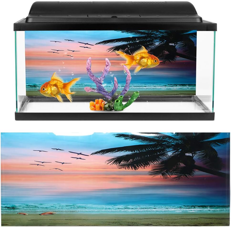 Buy Zerodis Aquarium Poster, Realistic Seaside Sunset Clouds Pattern