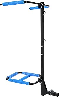 KUAFU RV Hitch Mount Kayak Rack Fits up to 12'' Kayaks Height Adjustable Vertical Standing Kayak Carrier 2'' Hitch Receiver 150LBS for RV Truck SUV