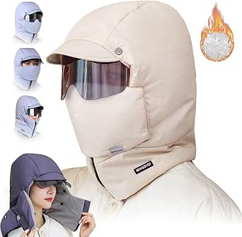 Cohbskj Windproof Full Cover Outdoor Riding Mask with Glasses, Winter ...