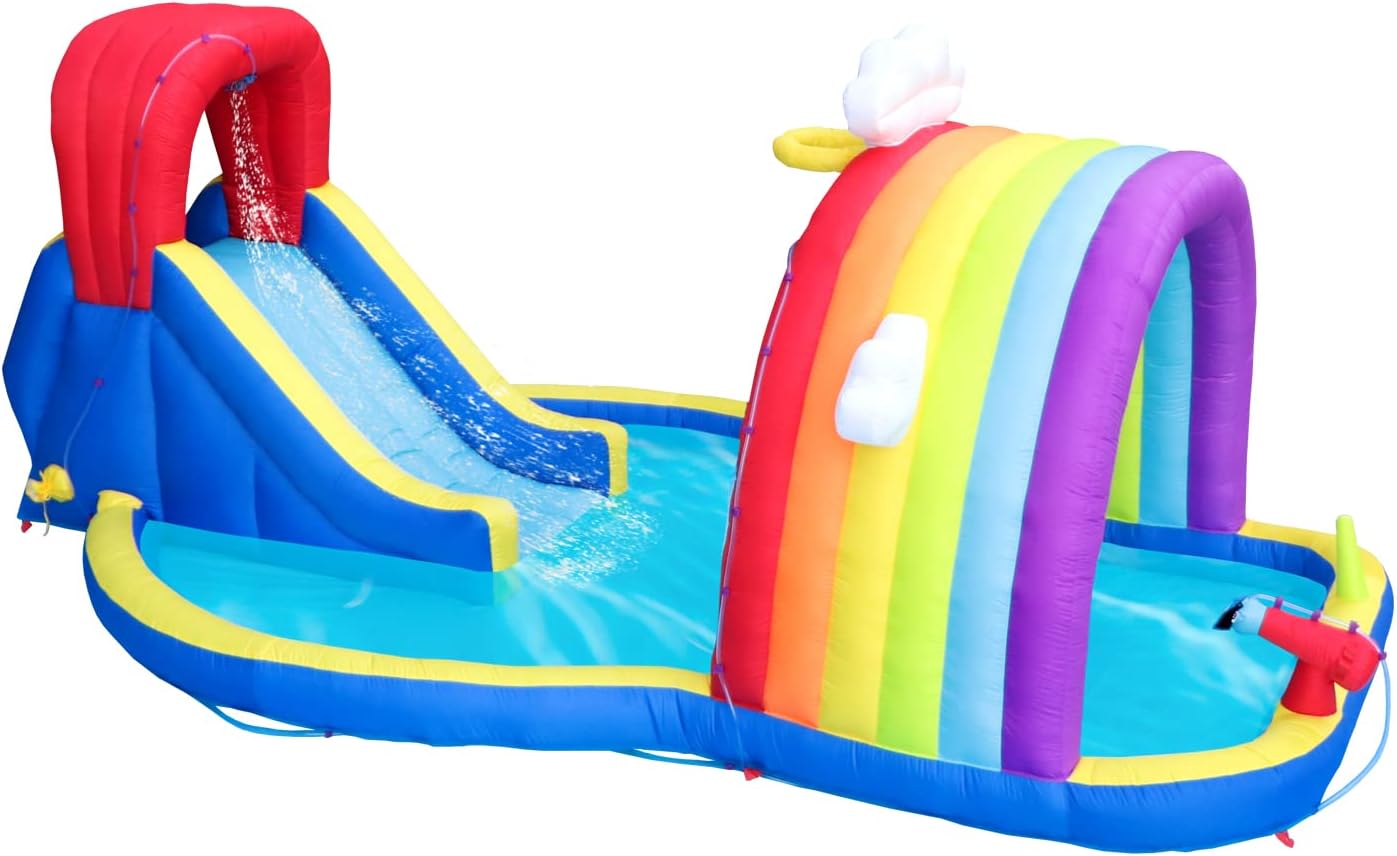WELLFUNTIME Inflatable Water Park with Blower, Comoros | Ubuy