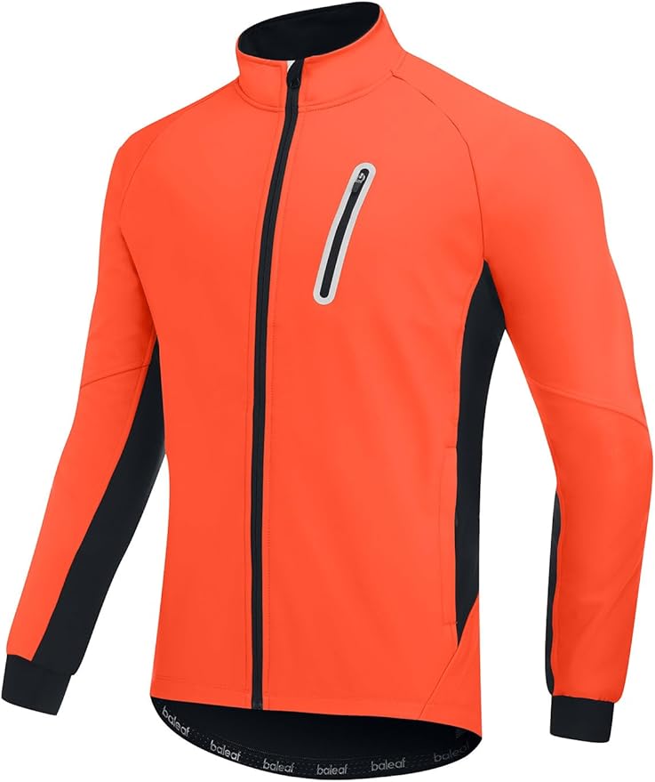 baleaf Men's Winter Cycling Jackets Water Resistant Thermal Running Softshell Jacket Warm Cold Weather Pockets