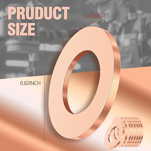 Miniatura 2 de HNYYZL Arandela de trituración de tapón de drenaje de aceite M12,Lavadora de sartén de aceite de cobre M12,Junta de sellado de arandelas de