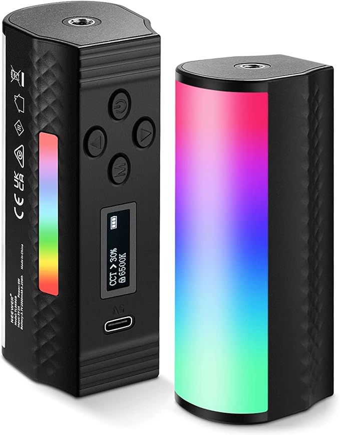 NEEWER Handheld Light Wand, 360° Full RGB Mini LED Video Light