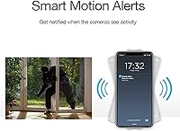 Vista 7 de Zmodo 1080p Paquete de 3 mini cámaras WiFi, audio bidireccional, monitor de bebé de video, negro con blanco, 3 unidades (paquete de 1)