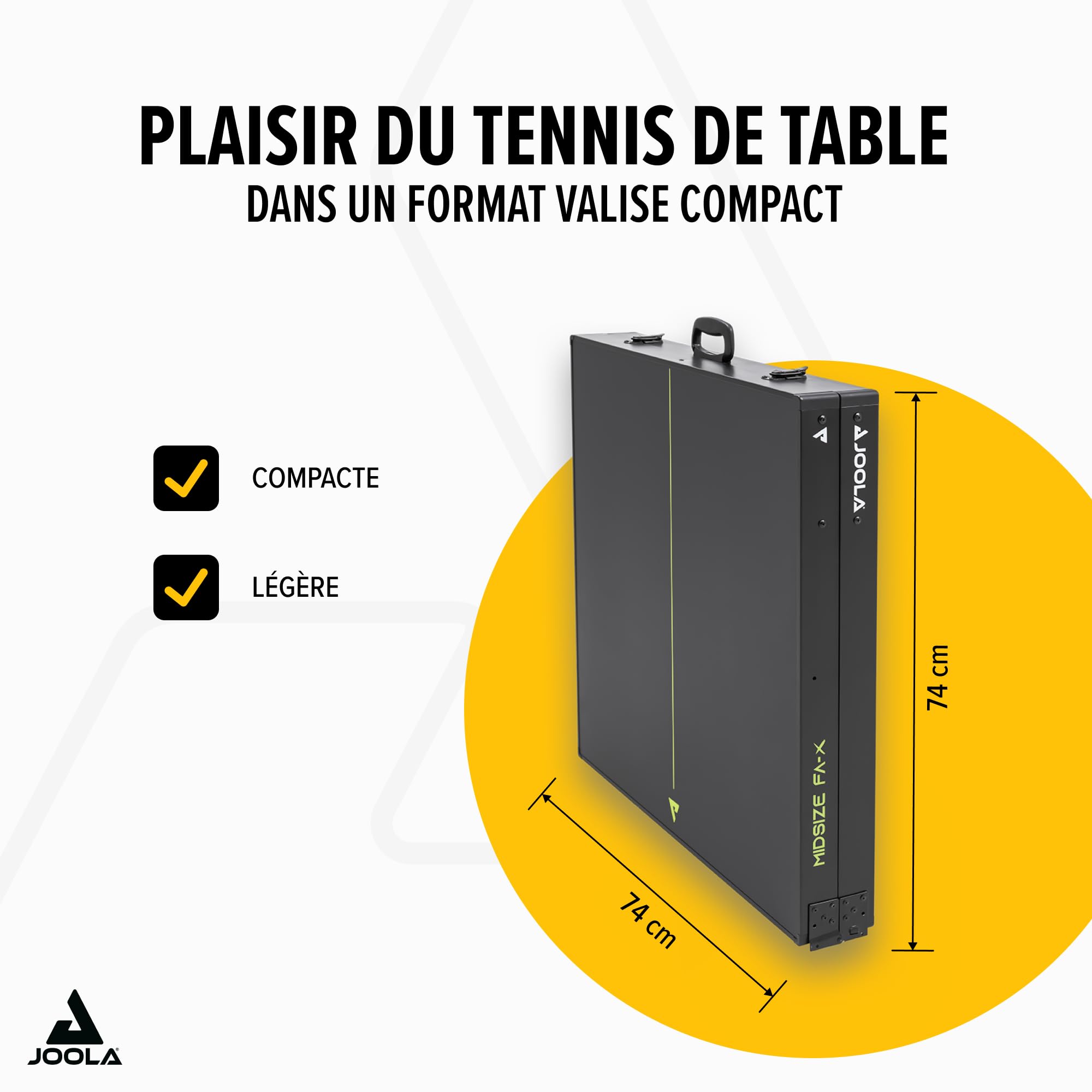 JOOLA Table de ping-Pong FA-X Taille Moyenne Design Valise compacte