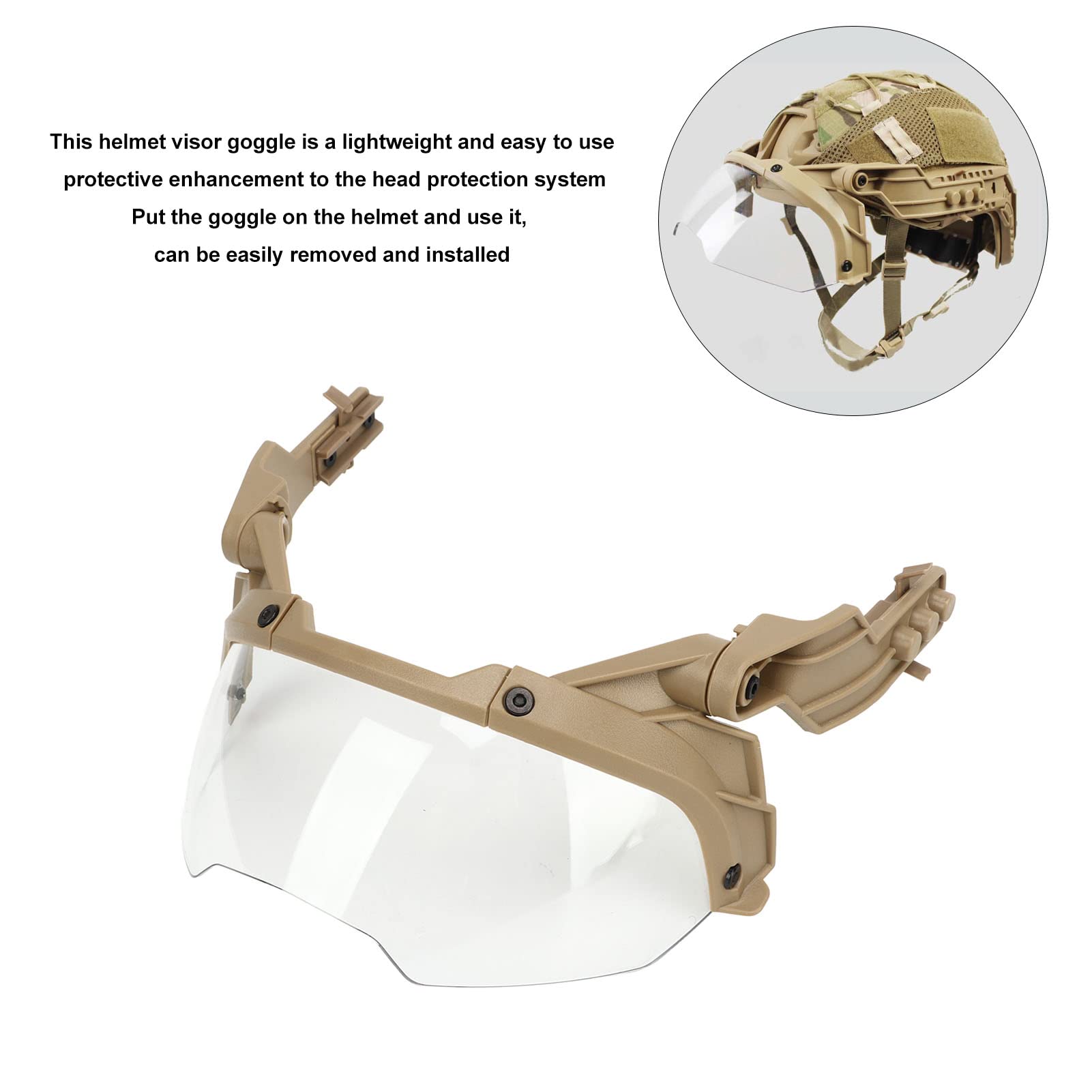 Visière Casque Airsoft MICH/Fast PC Transparente Jaune