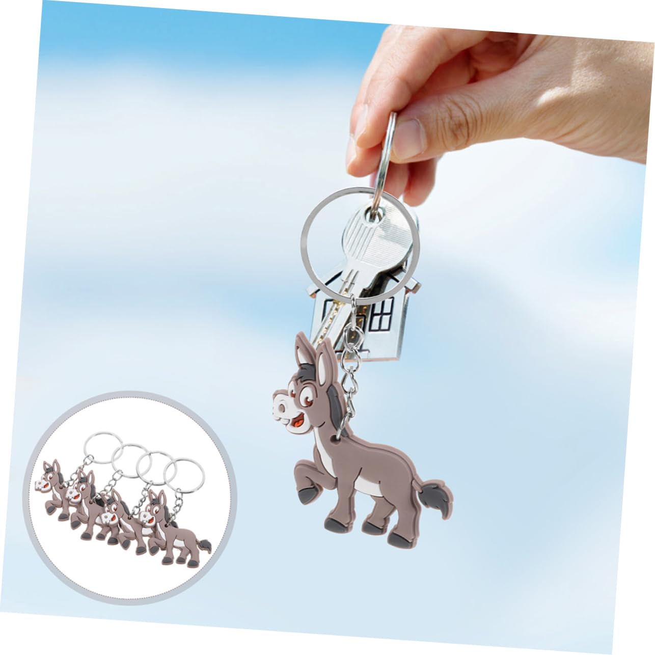 UPKOCH 60stücke Donkey Schlüsselanhänger Lustige Tierische Esel Charms Für Kindergeburtstagsfeiern Und Partygeschenke Perfektes Mitbringsel Aus Strapazierfähigem Material