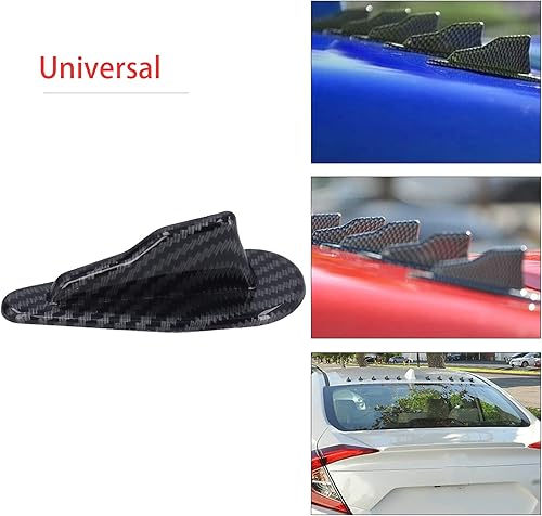 Miniatura 7 de Fydun Alerón de coche, universal 10 unidsset de generador de vórtice de aire ABS, aletas de tiburón para techo de coche