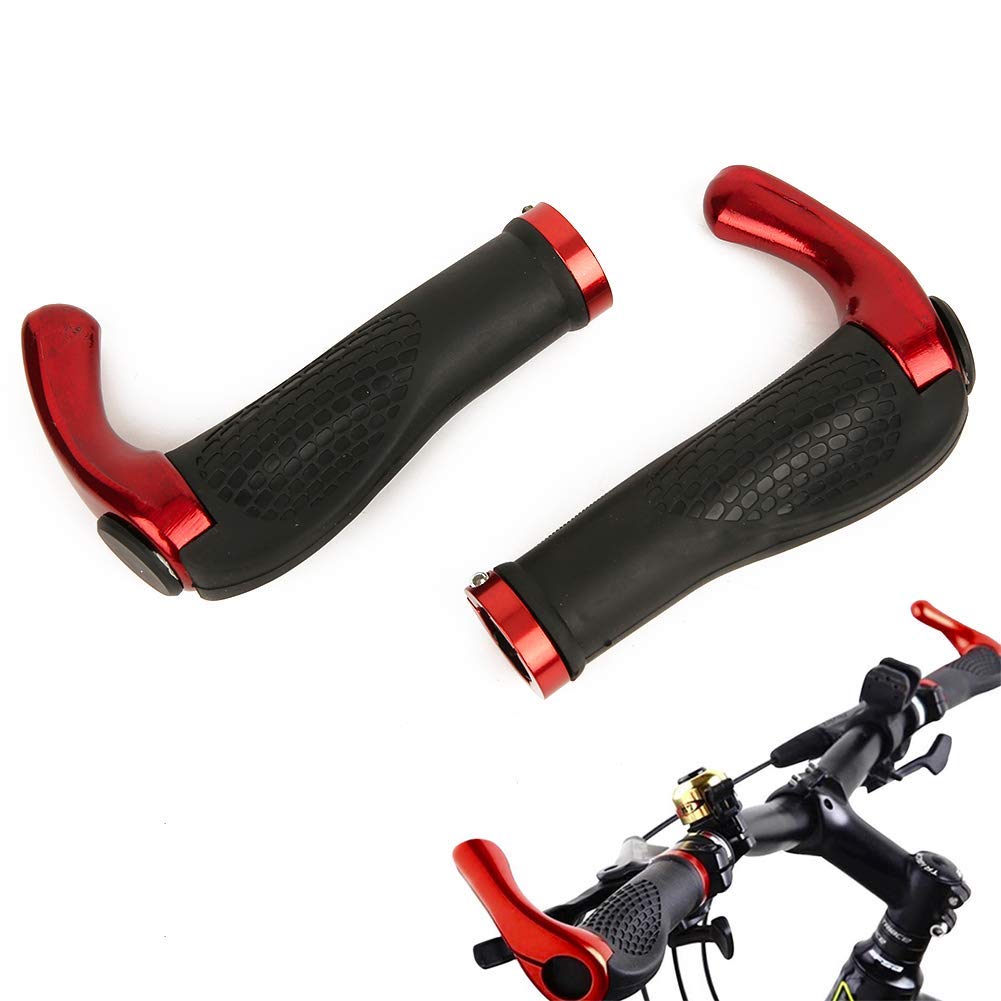 マウンテンバイク ハンドル、自転車 ハンドルプロムナードハンド滑り止めダブルロック設計高強度取り付けが簡単な自転車ハンドルバーグリップキット、マウンテンバイク グリップーグリップ、自転車に乗る機器用