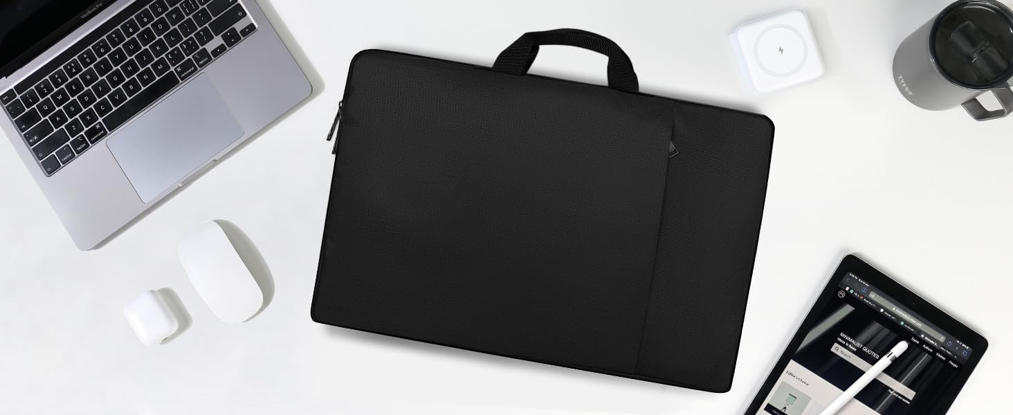 La Bolsa para Portátil UPERFECT de 22 Pulgadas Es Adecuada para Monitores Portátiles, Tabletas Y Más, Y Cuenta con Asa Resistente, Bolsillos Laterales Espaciosos, Relleno Antichoque Y Capa Impermeable