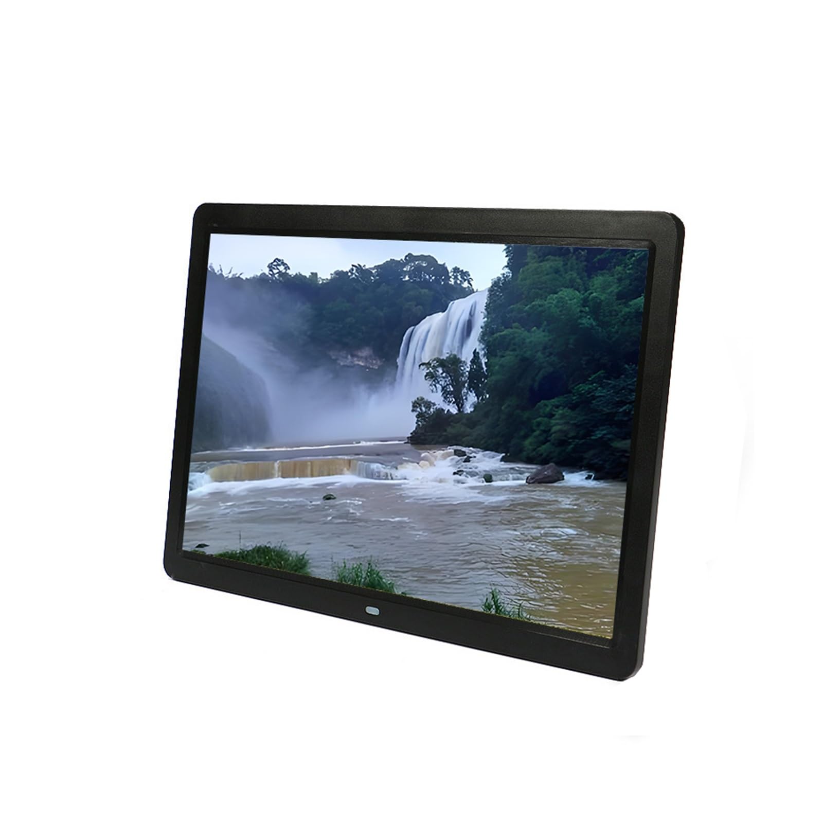 Écran publicitaire IPS HD 15 Pouces, Cadre Photo électronique Domestique, Album Photo numérique 1080P à Lecture Automatique(Black)
