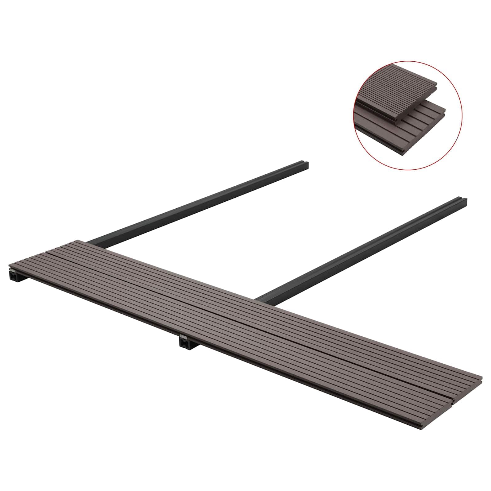 30 Stück WPC Terrassendielen Anthrazit