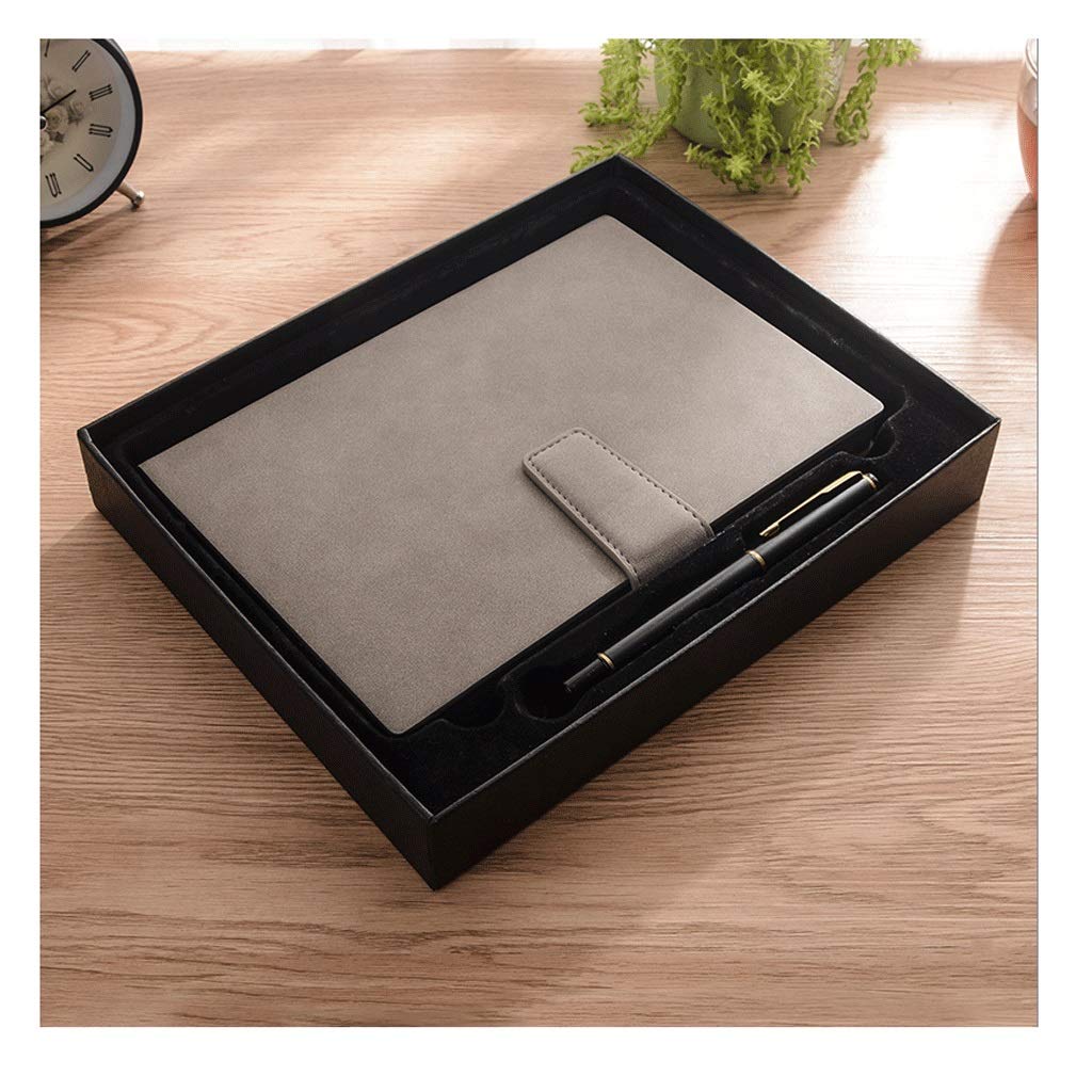 Cuadernos de diario Cuaderno de cuero, A5 6 x 8 pulgadas de grueso superior, SheepskinPaperwithout sangrado a través de papel de diario Doolin cuadernos papel grueso premium (Color : Gray)