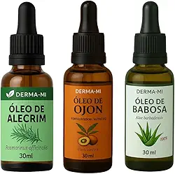 Kit 3 Óleos Vegetais 100% Puro – Babosa, Ojon e Alecrim | Crescimento, Hidratação e Restauração Capilar