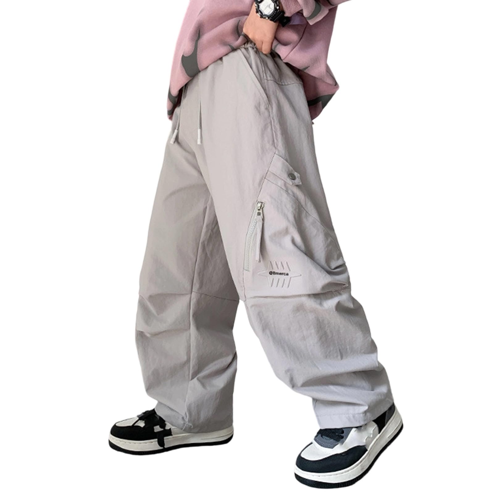 Genérico Pantalones Chandal Niño Pantalones Cargo Joggers Casuales con Múltiples Bolsillos Ropa Cómoda Exterior para Niños