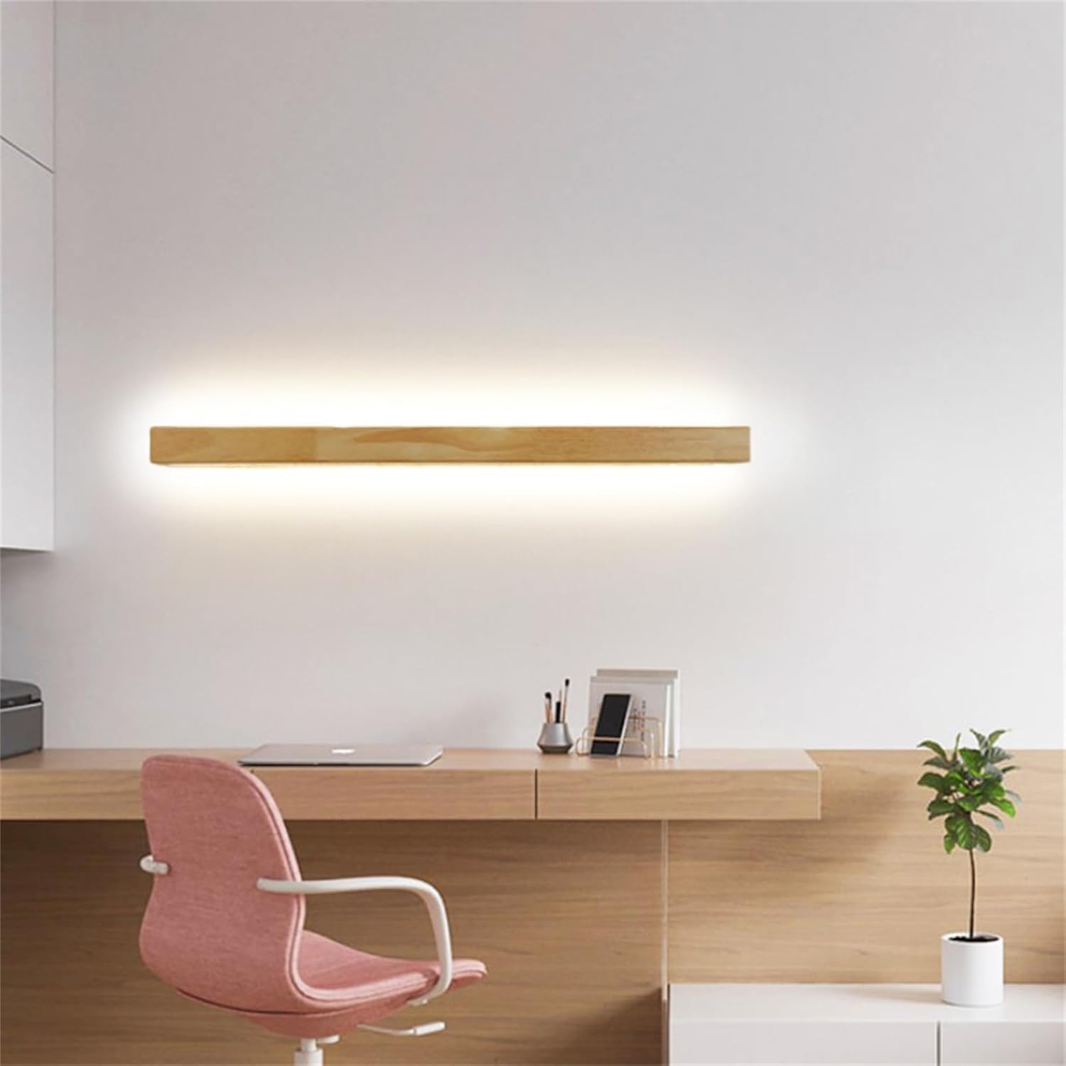FZQSXAZU Modern LED Wall Sconce 100cm Linear Minimalist Lamp for Bedroom Hallway Stairs Living Room - Warm Light Contemporary Design Sleek Lighting Fixture
