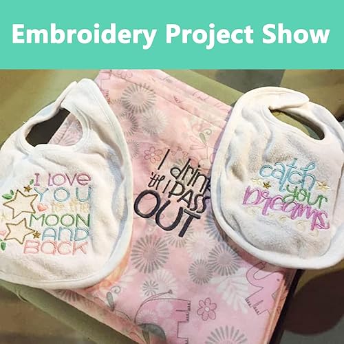 Miniatura 5 de Craftido 12 x 10 pulgadas, 100 hojas invisibles de malla estabilizadora para aros de 5 x 7 pulgadas, peso ligero de 1.8 onzas para bordado a máquina