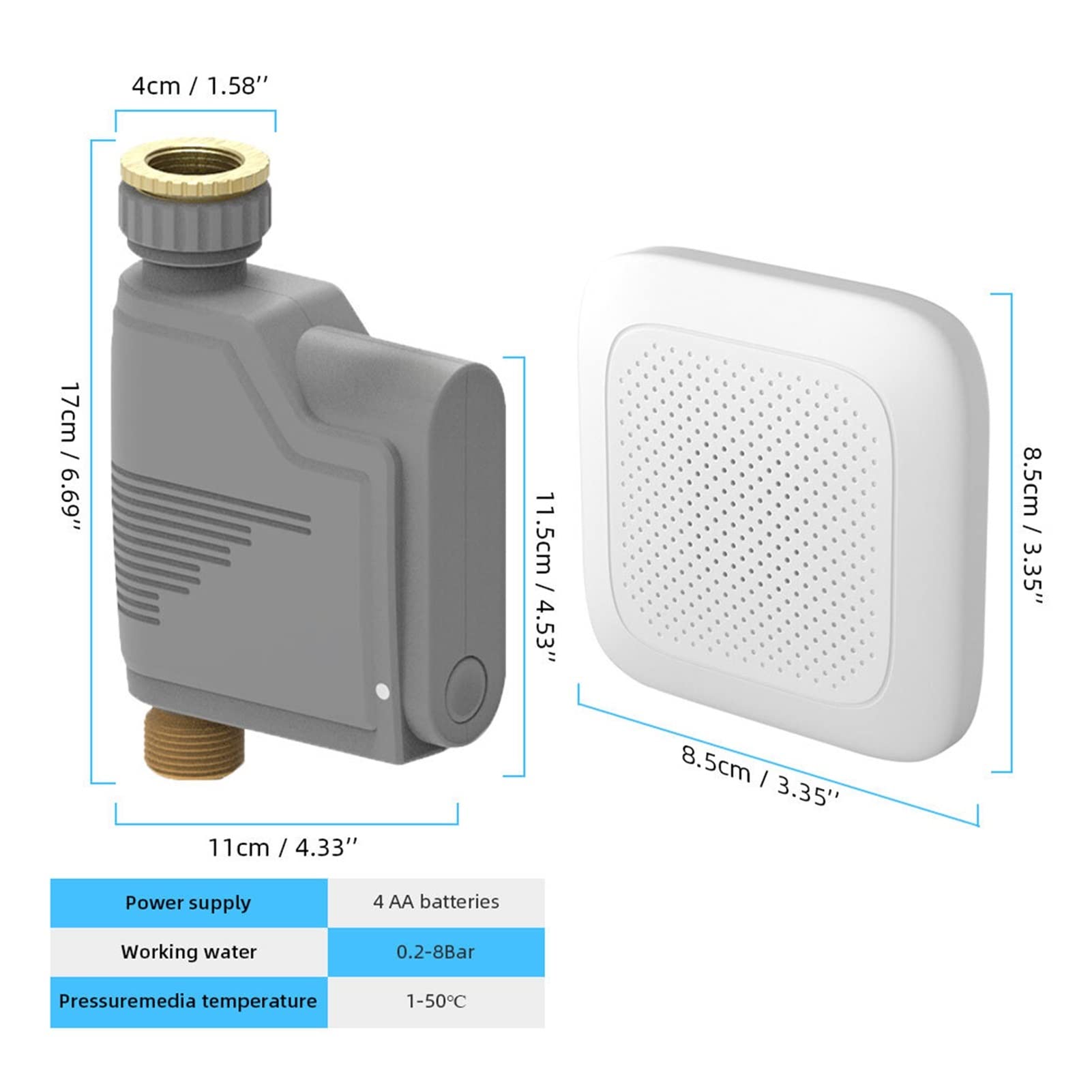 Valvola wireless Valvola di irrigazione Timer PROGRAMMABILE Rubinetto del tubo flessibile dell'acqua Smart Sprinkler Timer con flussometro ad acqua Hub